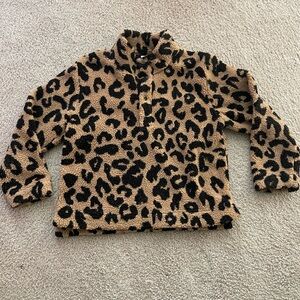 Mud Pie Tan and Black Fleece Top